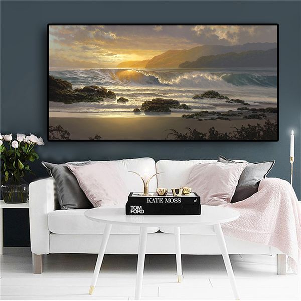 modern sea wave sunset beach landscape oil painting on canvas posters and prints cuadros wall art pictures for living room
modern sea wave sunset beach landscape oil painting on canvas posters and prints cuadros wall art pictures for living room