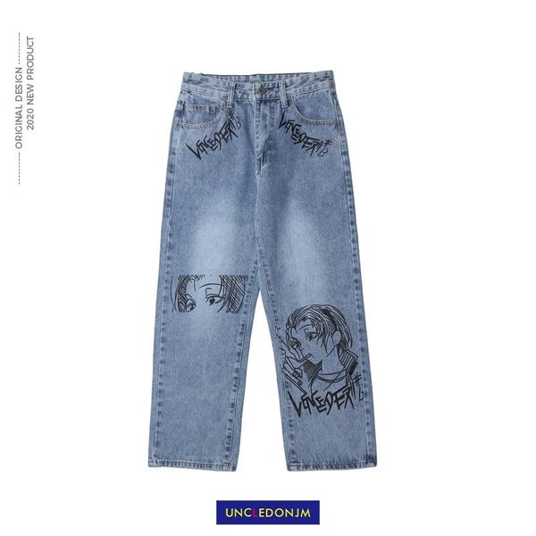 uncledonjm cartoon retro jeans men's bf harajuku fashion brand hip-hop cool street fashion pants biker jeans designer n1165 201111, Blue
uncledonjm cartoon retro jeans men's bf harajuku fashion brand hip-hop cool street fashion pants biker jeans designer n1165 201111, Blue