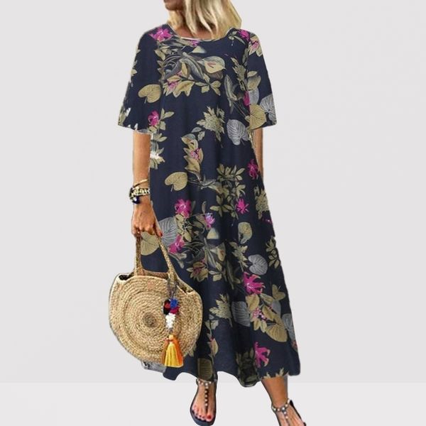 summer vintage printed cotton linen dress women short sleeve loose long sundress casual bohemian vestido kaftan baggy y200805, Black;pink
summer vintage printed cotton linen dress women short sleeve loose long sundress casual bohemian vestido kaftan baggy y200805, Black;pink