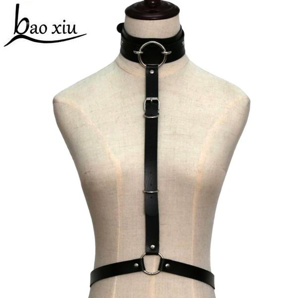 harness punk metal ring wide collar around neck adjustable buckles waist belts leather cool women dark rock street strap, Black;brown
harness punk metal ring wide collar around neck adjustable buckles waist belts leather cool women dark rock street strap, Black;brown