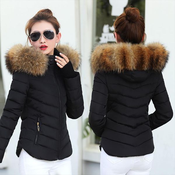 поддельные меховой воротник parka вниз хлопка куртки 2019 короткая зима куртка женщин толстый снег одежда пальто lady одежда женские куртки, Black
поддельные меховой воротник parka вниз хлопка куртки 2019 короткая зима куртка женщин толстый снег одежда пальто lady одежда женские куртки, Black