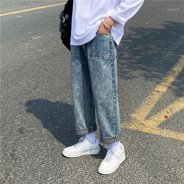 straight jeans men fashion washed solid color retro jeans pants men streetwear wild hip-hop loose casual denim trousers s-3xl1, Blue
straight jeans men fashion washed solid color retro jeans pants men streetwear wild hip-hop loose casual denim trousers s-3xl1, Blue