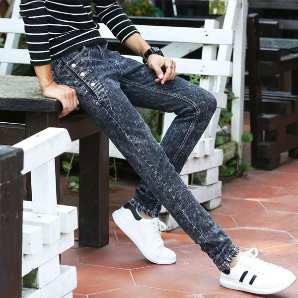 2021 new jeans casual slim gray jeans men's straight pencil pants fashion men's street tight denim trousers, Blue
2021 new jeans casual slim gray jeans men's straight pencil pants fashion men's street tight denim trousers, Blue