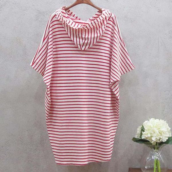 yan qing huan new summer fashion boutique loose lady long women's tees striped harajuku bat sleeves hooded thin t-shirt, White
yan qing huan new summer fashion boutique loose lady long women's tees striped harajuku bat sleeves hooded thin t-shirt, White
