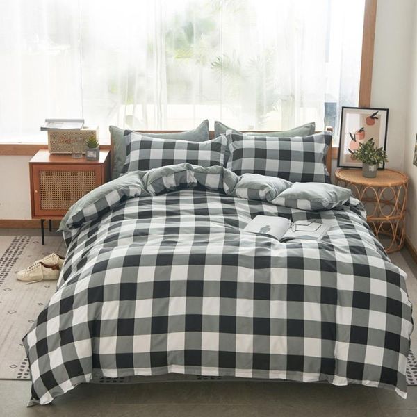 bedding sets solid color plaid 4pcs/set polyester set comforter cover simple flat bed sheet pillowcases single king
bedding sets solid color plaid 4pcs/set polyester set comforter cover simple flat bed sheet pillowcases single king