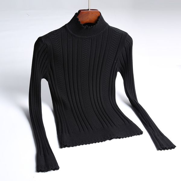 2021 new autumn winter women thick warm knitted jumper fashion rib slim female pullover sweater naim, White;black
2021 new autumn winter women thick warm knitted jumper fashion rib slim female pullover sweater naim, White;black