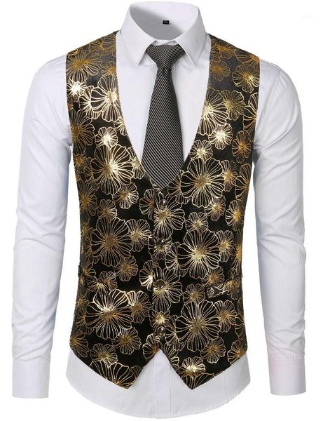 men's vests 2021 fashion trend business leisure self-cultivation single-breasted velvet gilded flower men's vest1, Black;white
men's vests 2021 fashion trend business leisure self-cultivation single-breasted velvet gilded flower men's vest1, Black;white