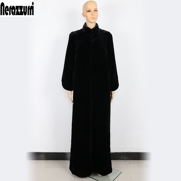 nerazzurri floor length faux fur coat women black extra long plus size warm outerwear winter furry fake fur overcoat 5xl 6xl 7xl 201028
nerazzurri floor length faux fur coat women black extra long plus size warm outerwear winter furry fake fur overcoat 5xl 6xl 7xl 201028