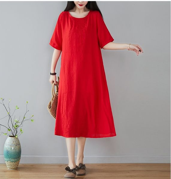 2021 new summer cotton and linen women's new color mid long dress plus size comfortable female dresses ah101 211s, Black;gray
2021 new summer cotton and linen women's new color mid long dress plus size comfortable female dresses ah101 211s, Black;gray