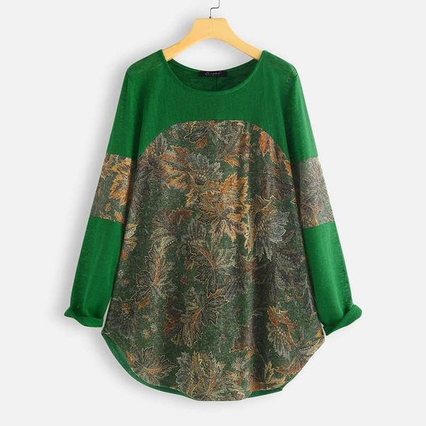 women's blouses & shirts 2021 spring long sleeve zanzea vintage asymmetrical blouse women floral printed patchwork tunic blusas chemis, White
women's blouses & shirts 2021 spring long sleeve zanzea vintage asymmetrical blouse women floral printed patchwork tunic blusas chemis, White