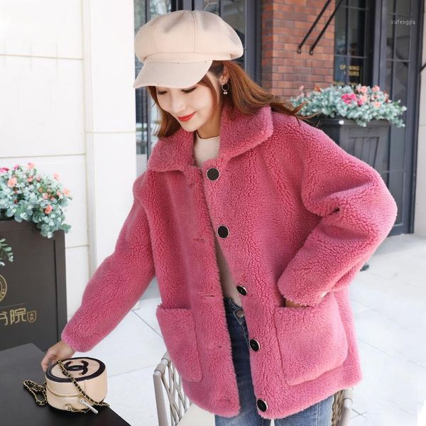 faux fur chenille coat leather and fur in lambswool short cashmere coat women faux korean1, Black
faux fur chenille coat leather and fur in lambswool short cashmere coat women faux korean1, Black