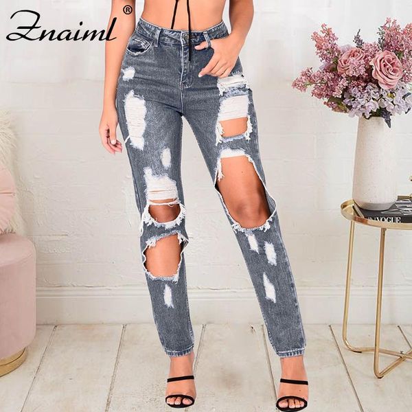 znaiml streetwear ripped hole high waist jeans women pants casual straight denim vintage hollow out jeans bottom skinny pnats, Blue
znaiml streetwear ripped hole high waist jeans women pants casual straight denim vintage hollow out jeans bottom skinny pnats, Blue