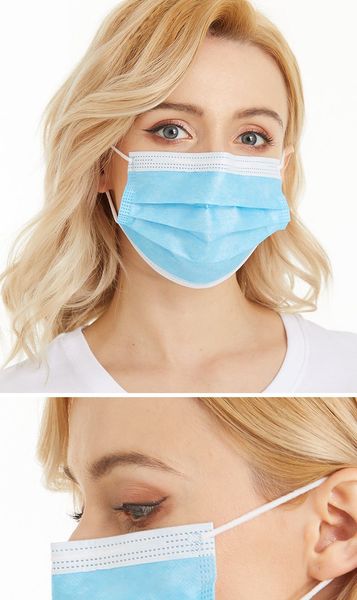 50pcs/box disposable mask 3 layer breathable face mask dust protection mouth protective anti pm 2.5 respiratory mask earloops blue
50pcs/box disposable mask 3 layer breathable face mask dust protection mouth protective anti pm 2.5 respiratory mask earloops blue
