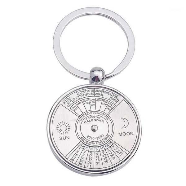 mini special perpetual calendar keychain ring 50 years unique metal keyring fs991, Silver
mini special perpetual calendar keychain ring 50 years unique metal keyring fs991, Silver