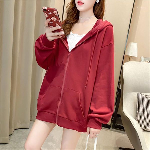 women hoodies autumn korean zipper loose all-match tracksuit winter fashion solid sweatshirt female sudaderas mujer1, Black
women hoodies autumn korean zipper loose all-match tracksuit winter fashion solid sweatshirt female sudaderas mujer1, Black