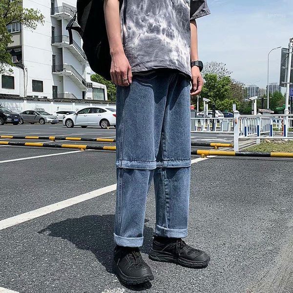 retro nine-point jeans male korean students loose zipper removable casual wide-leg pants1, Blue
retro nine-point jeans male korean students loose zipper removable casual wide-leg pants1, Blue