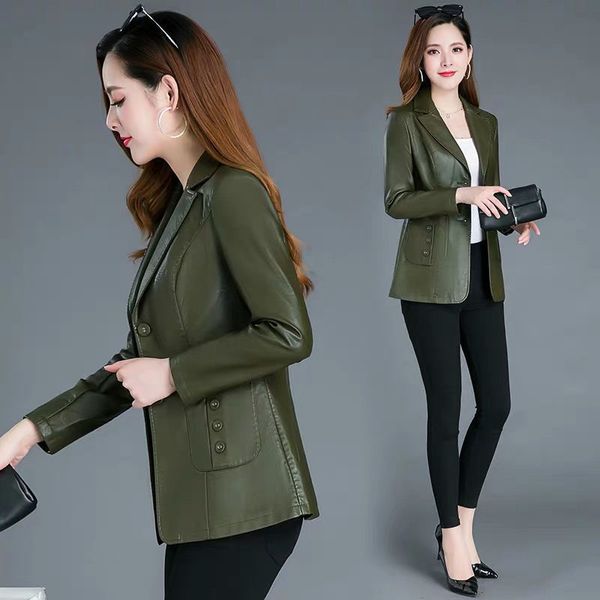 size 3xl 4xl female leather 2020 spring and autumn women's jackets outerwear green army jacket, Black;brown
size 3xl 4xl female leather 2020 spring and autumn women's jackets outerwear green army jacket, Black;brown