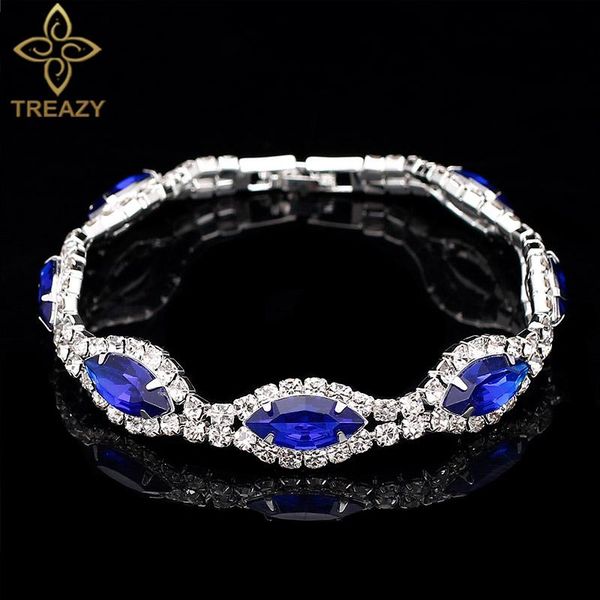 treazy silver plated royal blue crystal bracelets for women charm rhinestone bracelets & bangles bridal wedding jewelry gift, Black
treazy silver plated royal blue crystal bracelets for women charm rhinestone bracelets & bangles bridal wedding jewelry gift, Black