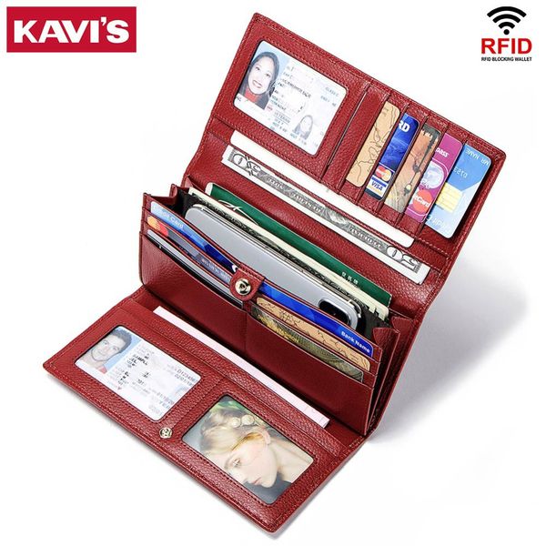 kavis 2020 fashoin women wallet genuine leather rfid female long clutch lady walet portomonee luxury money bag handy coin purse, Red;black
kavis 2020 fashoin women wallet genuine leather rfid female long clutch lady walet portomonee luxury money bag handy coin purse, Red;black