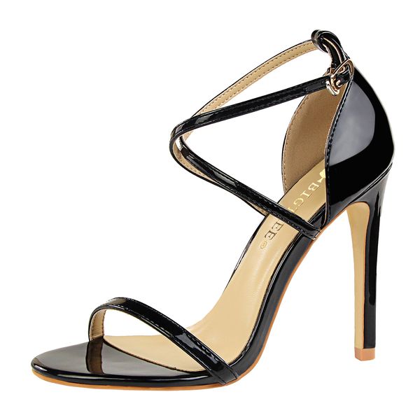 high-heeled women's patent leather bigtree shoes extreme wedding sandals mujer 2020-buty g0039 7ek5, Black
high-heeled women's patent leather bigtree shoes extreme wedding sandals mujer 2020-buty g0039 7ek5, Black