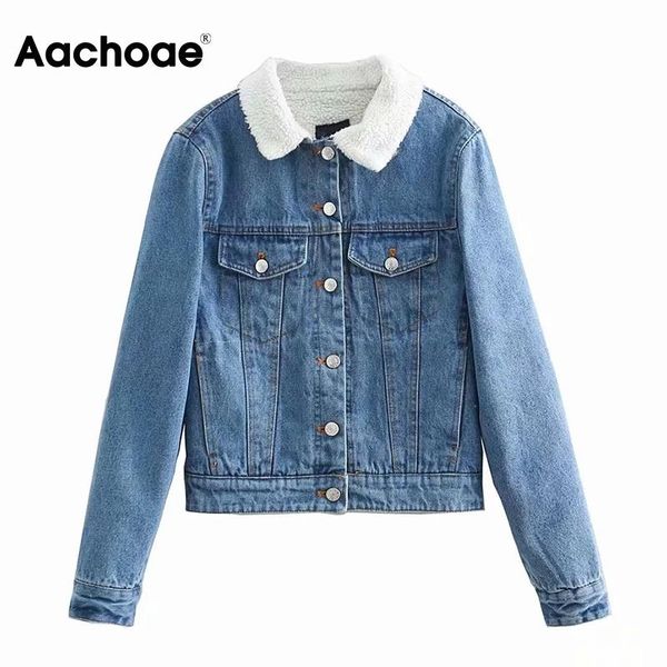 women's jackets aachoae fashion 100% cotton jacket women blue color casual cropped lady turn down collar coat outerwear autumn spring, Black;brown
women's jackets aachoae fashion 100% cotton jacket women blue color casual cropped lady turn down collar coat outerwear autumn spring, Black;brown