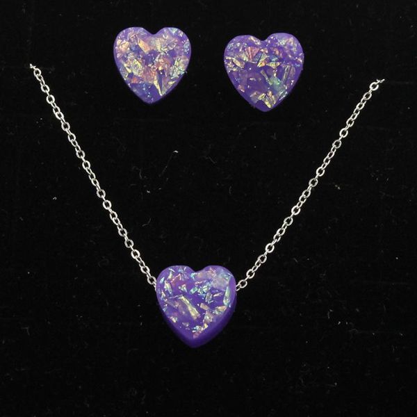 jaymaxi heart opal stone jewelry sets love stainless steel chain necklace stud earrings party jewelry gift for women, Silver
jaymaxi heart opal stone jewelry sets love stainless steel chain necklace stud earrings party jewelry gift for women, Silver