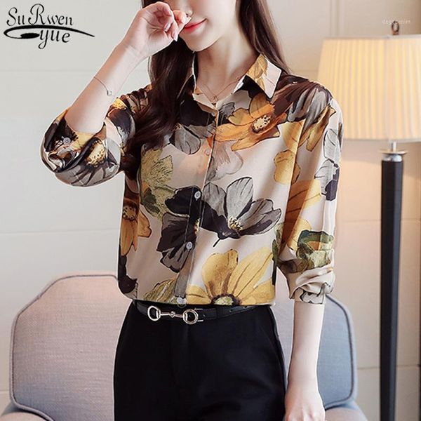 women's blouses & shirts 2021 printed chiffon blouse fall korean loose slim casual oil painting elegant lapel long sleeve women shirt b, White
women's blouses & shirts 2021 printed chiffon blouse fall korean loose slim casual oil painting elegant lapel long sleeve women shirt b, White