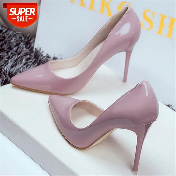 women high heels pointed toe pumps patent leather dress high heels boawomen pumps stiletto thin heel #yp8t
