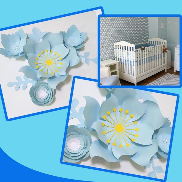 handmade light blue diy paper flowers leaves set for party backdrops decorations baby girl nursery wall art deco craft floral
handmade light blue diy paper flowers leaves set for party backdrops decorations baby girl nursery wall art deco craft floral