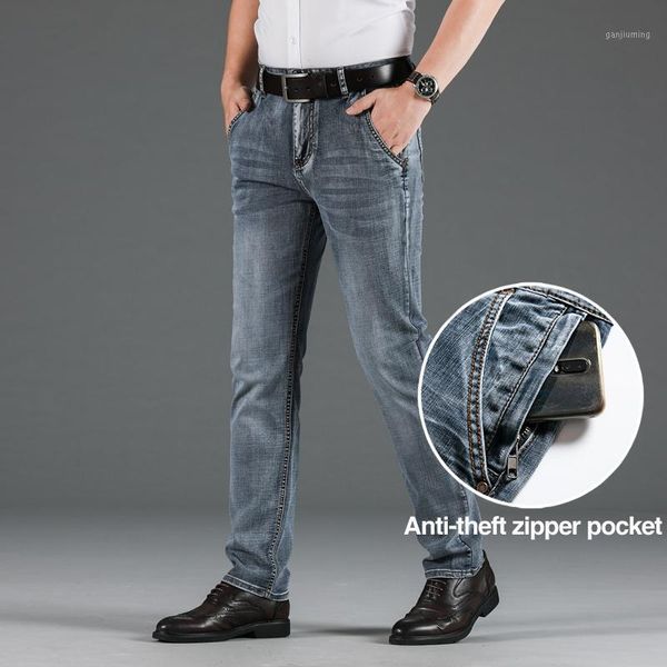 2020 autumn new classic style blue-grey slim jeans anti-theft zipper cotton elastic regular fit denim pants male brand trousers1
2020 autumn new classic style blue-grey slim jeans anti-theft zipper cotton elastic regular fit denim pants male brand trousers1