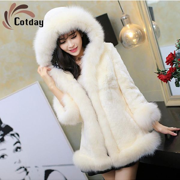 women's fur & faux cotday long casual coat fashion autumn winter hooded middle hair collar warm woolen coats, Black
women's fur & faux cotday long casual coat fashion autumn winter hooded middle hair collar warm woolen coats, Black