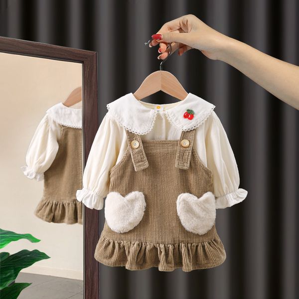 kids designer clothes girls suit fall and winter clothes 2020 new korean style baby girl fleece thickened skirt children western style two-p, White
kids designer clothes girls suit fall and winter clothes 2020 new korean style baby girl fleece thickened skirt children western style two-p, White