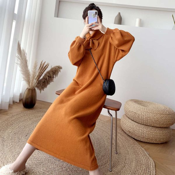 winter sve autumn long 2020 sweater materni medium length fashion large size loose wool skirt drs, White
winter sve autumn long 2020 sweater materni medium length fashion large size loose wool skirt drs, White