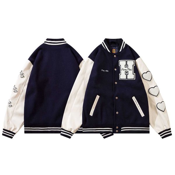 2021huamn mada human made varsity jacket love wool leather show baseball suit price, Black;brown
2021huamn mada human made varsity jacket love wool leather show baseball suit price, Black;brown