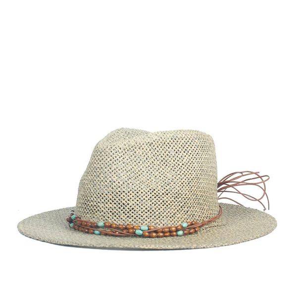 wide brim hats summer sun hat women men travel straw beach elegant lady fedora panama sunbonnet sunhat size 56-58cm, Blue;gray
wide brim hats summer sun hat women men travel straw beach elegant lady fedora panama sunbonnet sunhat size 56-58cm, Blue;gray