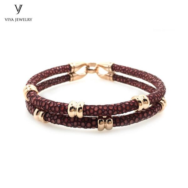 charm bracelets 2021 red wine stingray leather cords bracelet with rose gold beads has gift box luxury for men, Golden;silver
charm bracelets 2021 red wine stingray leather cords bracelet with rose gold beads has gift box luxury for men, Golden;silver