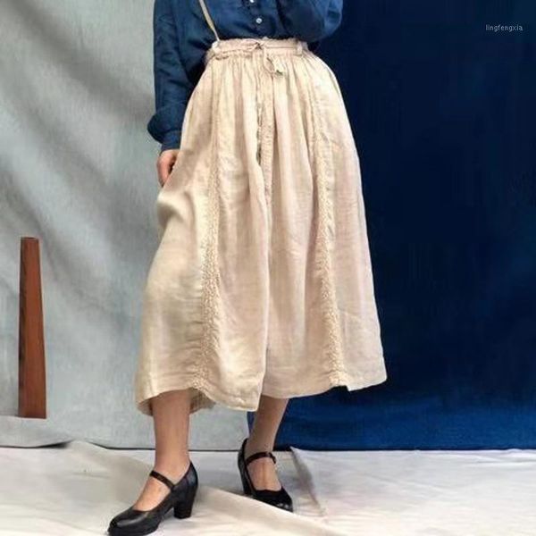 johnature new cotton linen vintage embroidery plus size strap skirts for women 2020 summer solid color loose female skirts1, Black
johnature new cotton linen vintage embroidery plus size strap skirts for women 2020 summer solid color loose female skirts1, Black