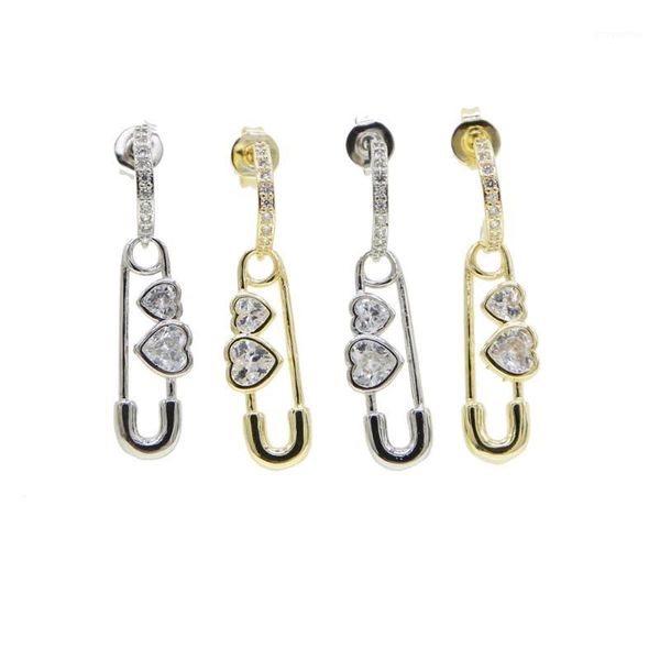 2020 summer new arrived untique trendy women jewelry heart shaped clear cz safety pin dangle earrings for lover girlfriend gift1, Silver
2020 summer new arrived untique trendy women jewelry heart shaped clear cz safety pin dangle earrings for lover girlfriend gift1, Silver