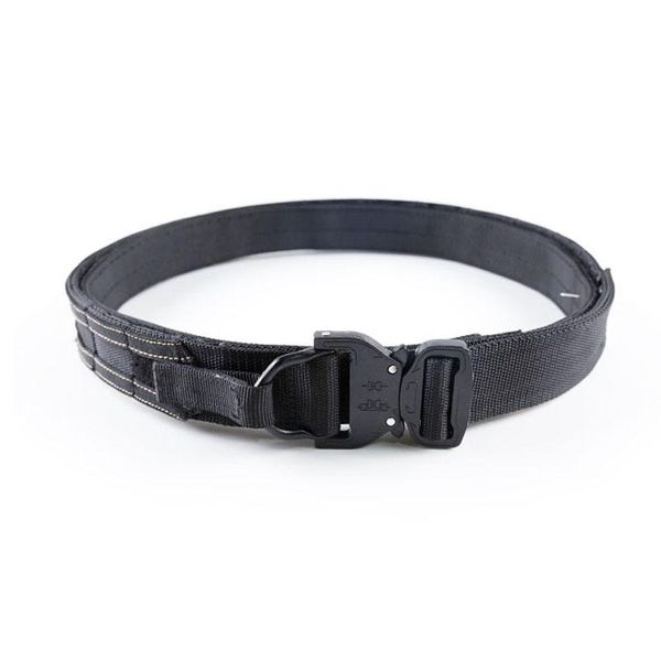 waist support black tactical cs outdoor army fighter belt 1.5in wide combat inner & outer multicam molle, Black;gray