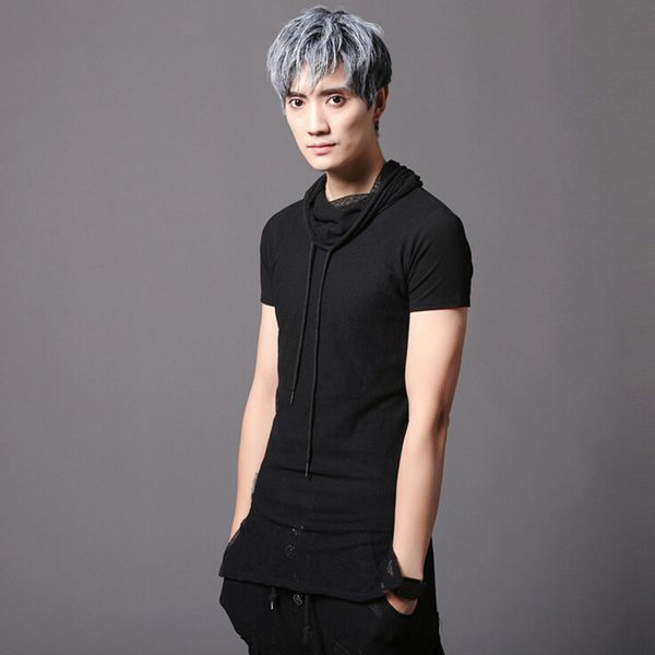 2021 men fashion personality mesh patchwork slim fit t-shirt attire of the stage singer club shirts streetwear men's 8g7x, White;black
2021 men fashion personality mesh patchwork slim fit t-shirt attire of the stage singer club shirts streetwear men's 8g7x, White;black