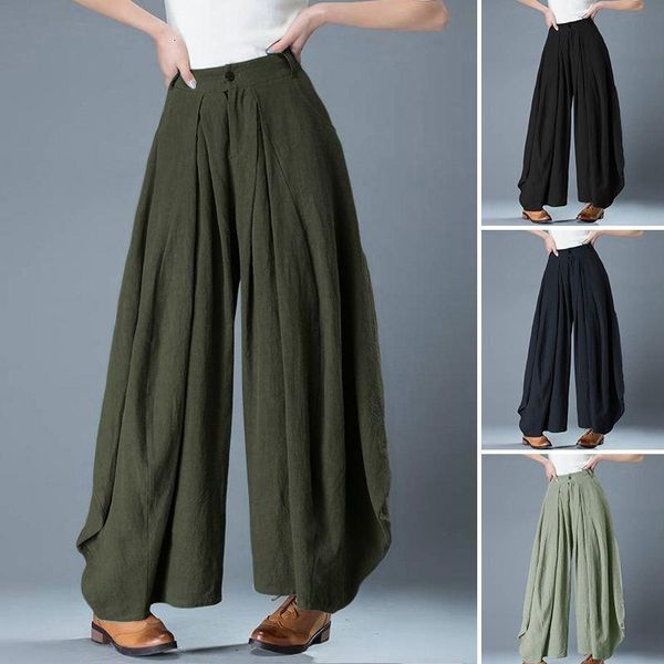 stylish solid wide leg pants women's high waist trousers zanzea 2020 casual button long pantalon palazzo female oversized turnip, Black;white
stylish solid wide leg pants women's high waist trousers zanzea 2020 casual button long pantalon palazzo female oversized turnip, Black;white