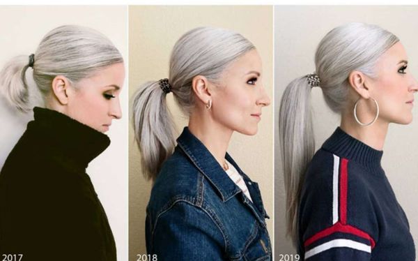 grey clip in ponytail human hair extensions grandma hairpiece wrap around real gray ponytail hair bun puff drawstring 120g, Black
grey clip in ponytail human hair extensions grandma hairpiece wrap around real gray ponytail hair bun puff drawstring 120g, Black