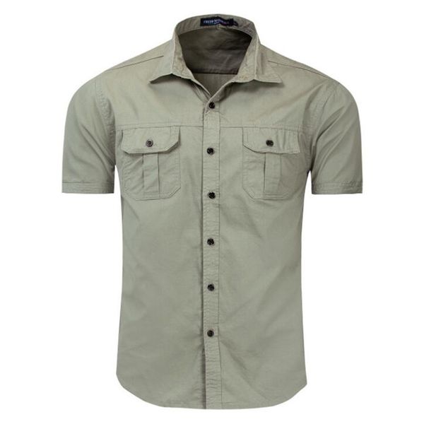 2021 new men's cargo shirts short sleeve 100% casual cotton male pocket work shirt bnrv, White
2021 new men's cargo shirts short sleeve 100% casual cotton male pocket work shirt bnrv, White