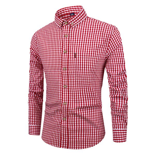 casual mens pure cotton plaid shirt long sleeve fashion slim fit design blouse c1211, White;black
casual mens pure cotton plaid shirt long sleeve fashion slim fit design blouse c1211, White;black