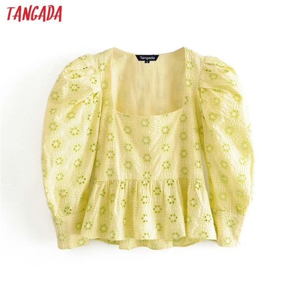 tangada women ruffle emboridery crop shirts long sleeve solid elegant office ladies work wear blouses lj200811, White
tangada women ruffle emboridery crop shirts long sleeve solid elegant office ladies work wear blouses lj200811, White