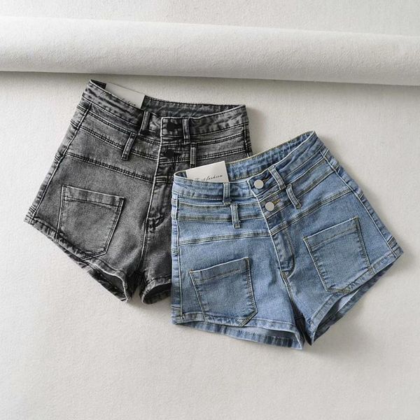 women's shorts casual black denim women high waist buttons pockets cotton jeans summer biker streetwear short pants clothing, White;black
women's shorts casual black denim women high waist buttons pockets cotton jeans summer biker streetwear short pants clothing, White;black