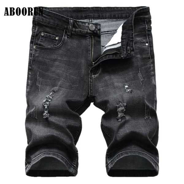 men's shorts aboorun 2021 summer mens ripped hole denim elastic distressed washed jeans for male p8027, White;black
men's shorts aboorun 2021 summer mens ripped hole denim elastic distressed washed jeans for male p8027, White;black