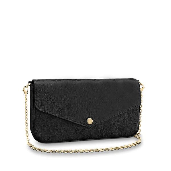 designer bags 3-piece set pochette felicie luxury handbags chain shoulder bag messenger purse lady handbag and card holder wallet with box, Red;black
designer bags 3-piece set pochette felicie luxury handbags chain shoulder bag messenger purse lady handbag and card holder wallet with box, Red;black