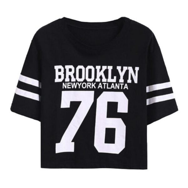 2019 fashion crop t-shirt women 76 printed printing t shirt women cropped tee shirt femme woman clothing, White
2019 fashion crop t-shirt women 76 printed printing t shirt women cropped tee shirt femme woman clothing, White