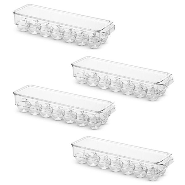storage bottles & jars 4pc plastic egg holders stackable refrigerator organizer bins tray holder with lid handles clear container
storage bottles & jars 4pc plastic egg holders stackable refrigerator organizer bins tray holder with lid handles clear container